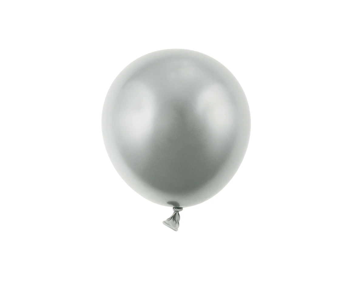 Balony B&C 5", platyna srebrne, 20szt.