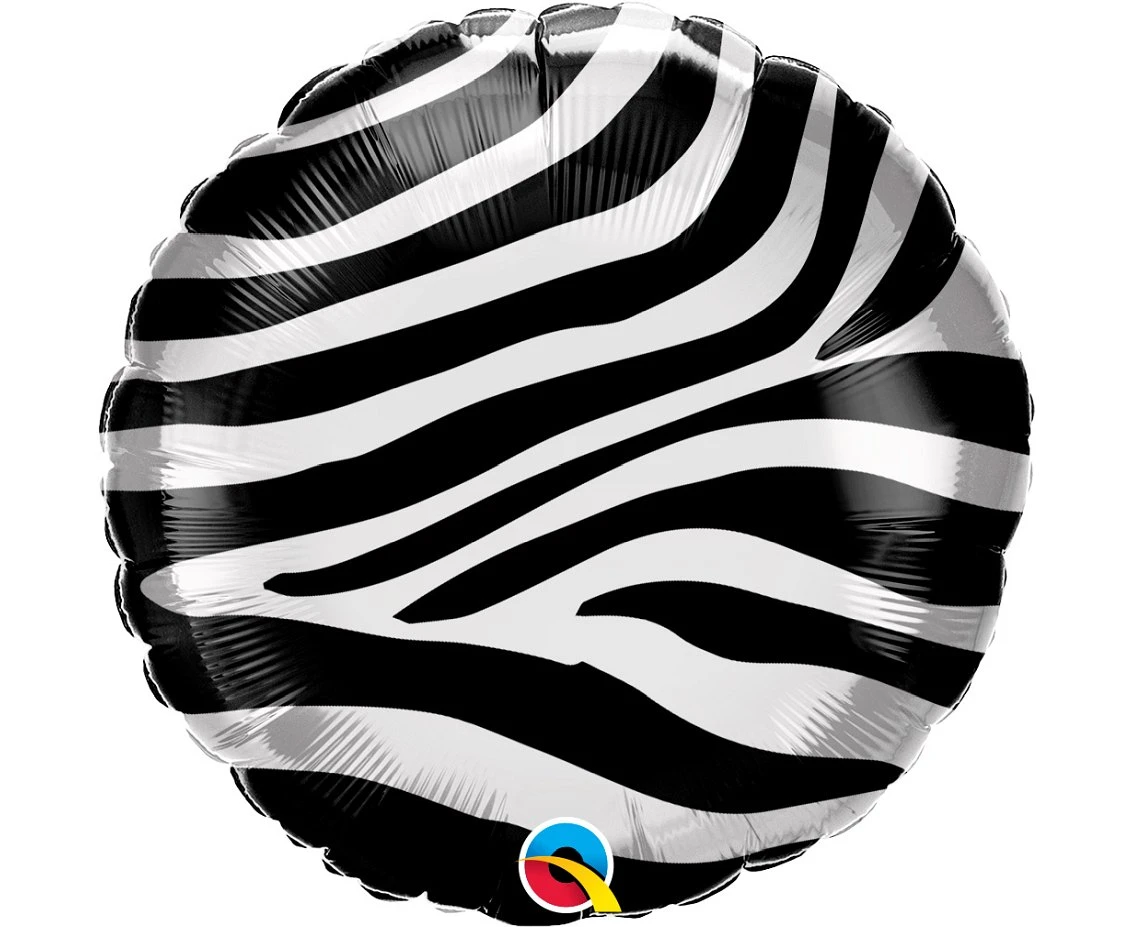 Balon foliowy 18" QL RND Zebra KK