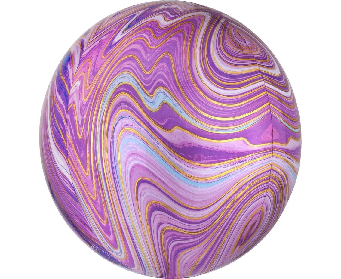 Balon foliowy ORBZ Marblez - kula fioletowa KK