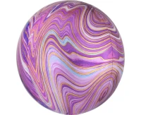 Balon foliowy ORBZ Marblez - kula fioletowa KK