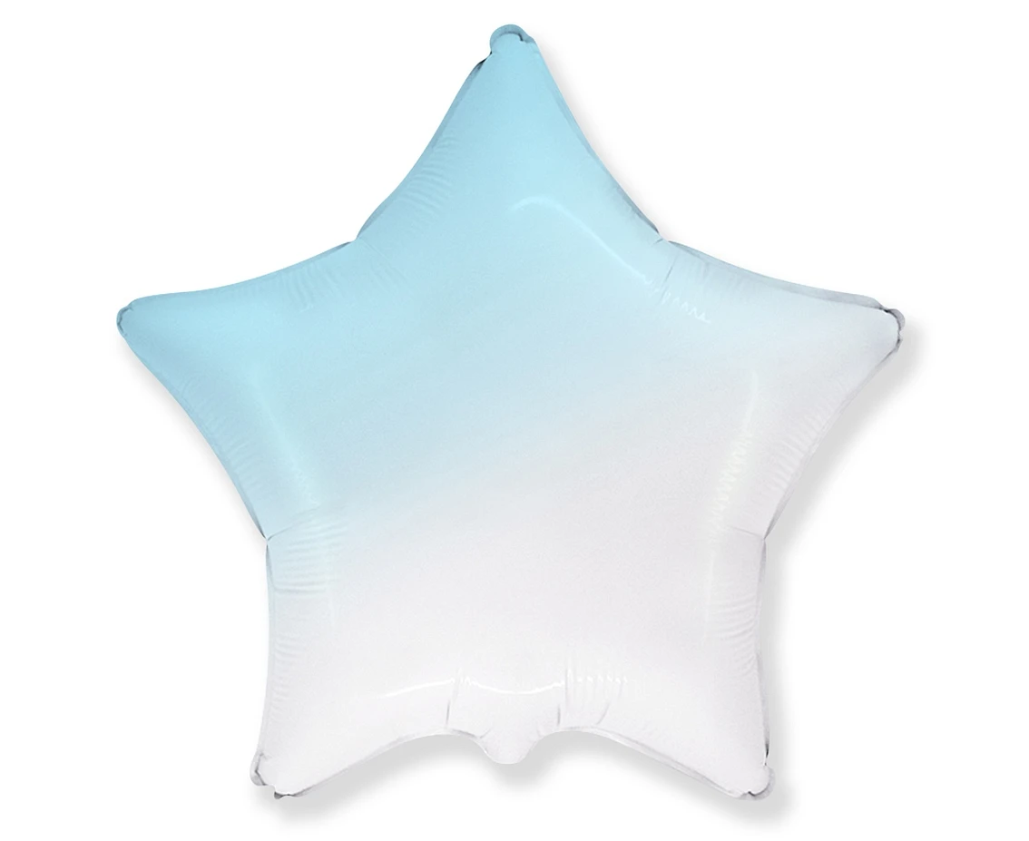 Balon foliowy 18" FX - Gwiazda (gradient biało-błękitny), niepakowany KK