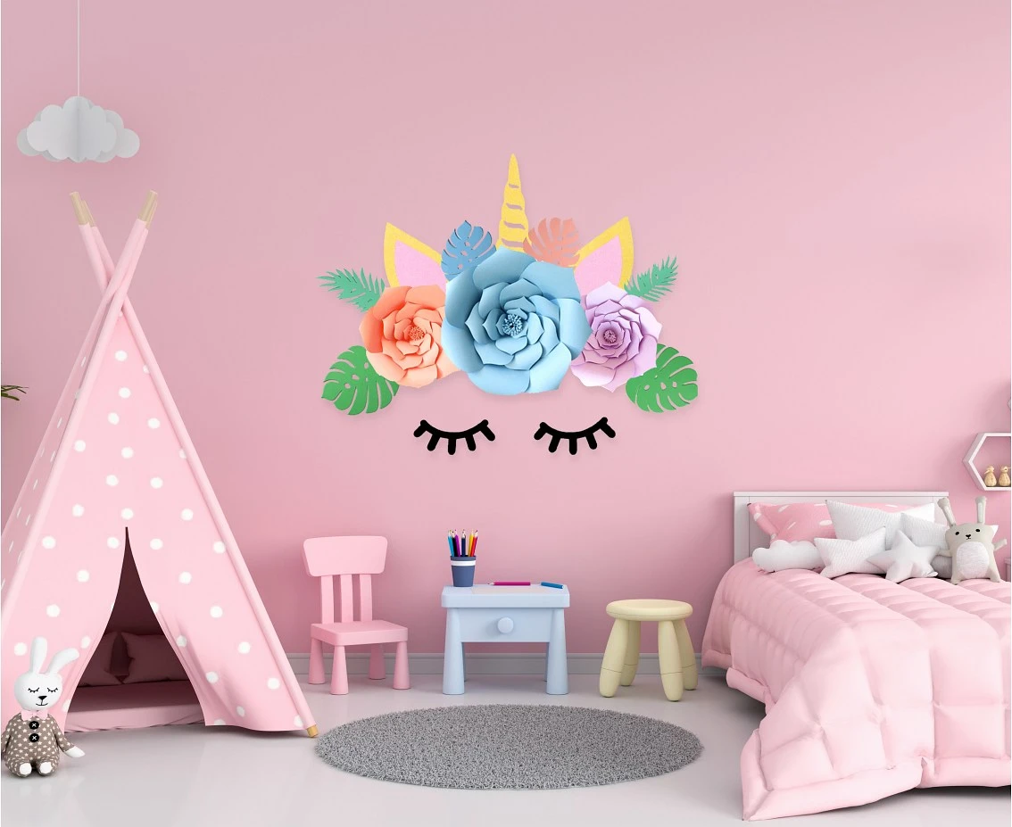 Dekoracja papierowa PB&C DIY na ścianę Jednorożec