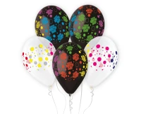 Balony Gemar 13", pastel premium hel urodzinowe groszki, 5szt. KK