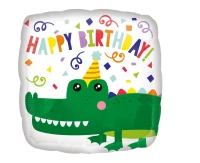 Balon foliowy 18" SQR - Urodzinowy krokodyl KK