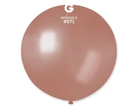 Balony Gemar, kula metalik 0.65m różowo-złota, 1szt. KK