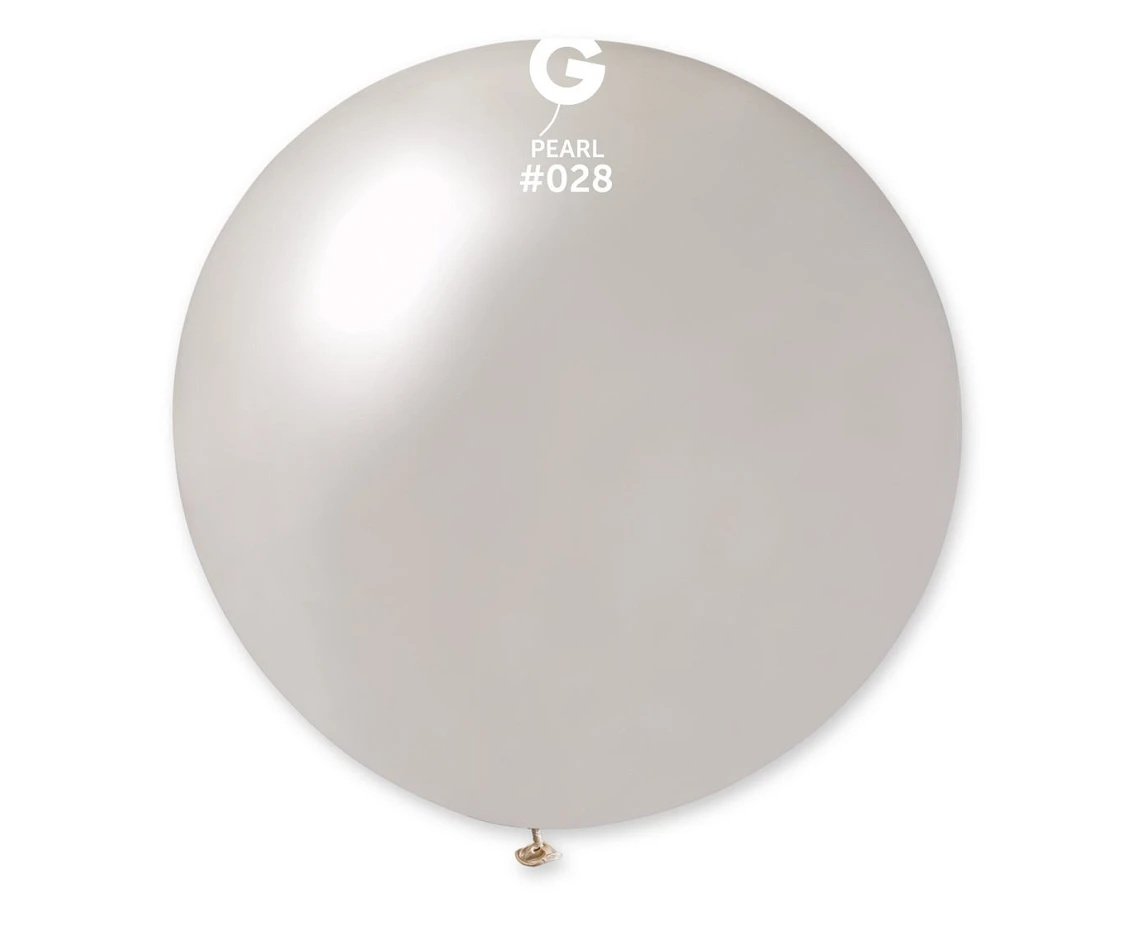 Balony Gemar, kula metalik 0.80m perłowa, 1szt.