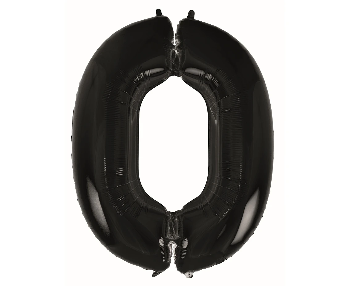 Balon foliowy B&C Cyfra 0 czarna, 92 cm AA