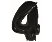 Balon foliowy B&C Cyfra 4 czarna, 92 cm AA