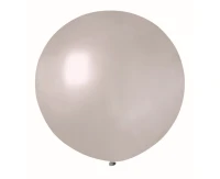 Balony Gemar, kula metalik 0.65m srebrna, 1szt.