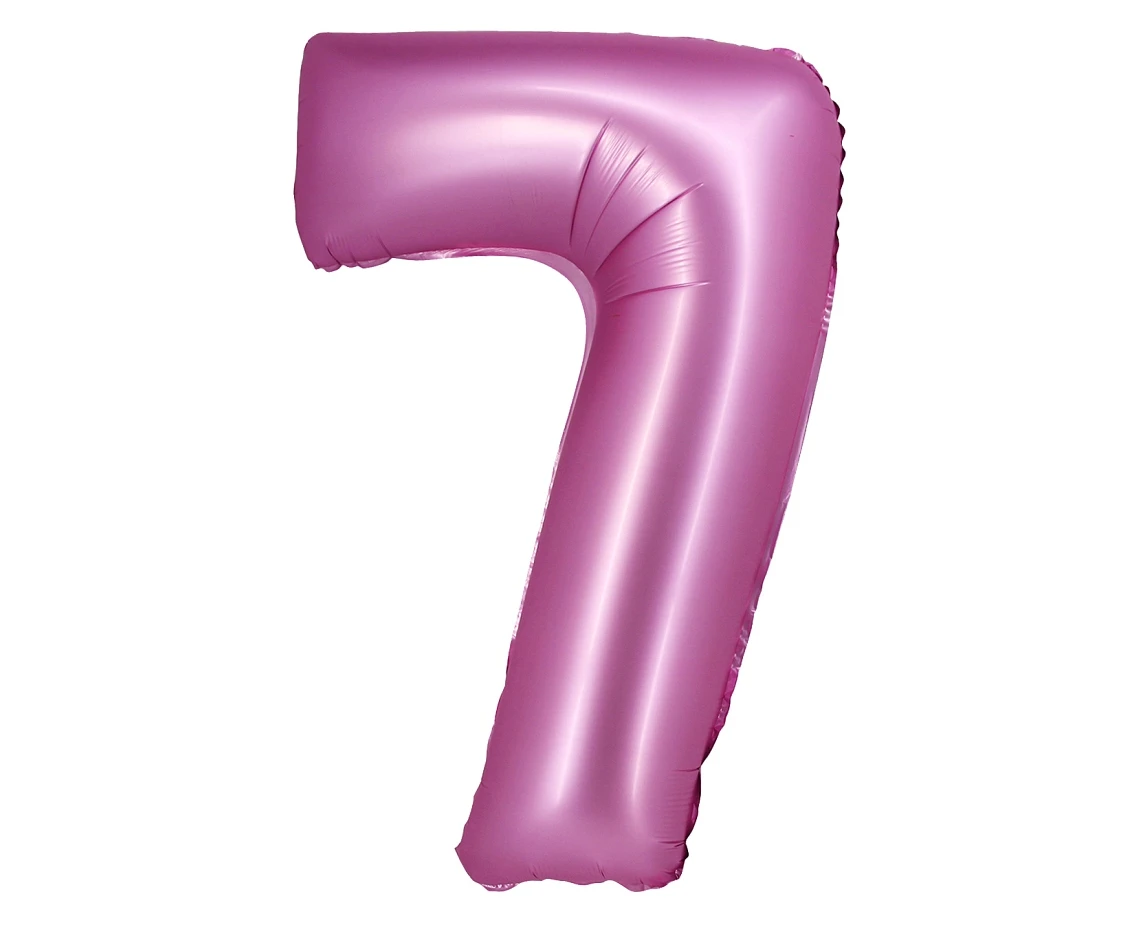 Balon foliowy B&C, Cyfra 7, satynowa różowa, 76 cm KK