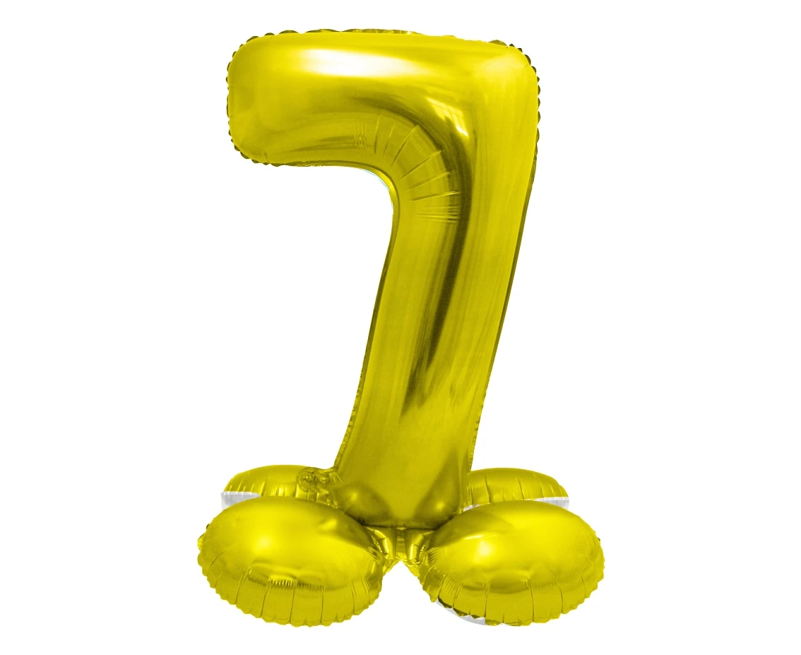 Balon foliowy Smart, Cyfra stojąca 7, złota, 72 cm KK