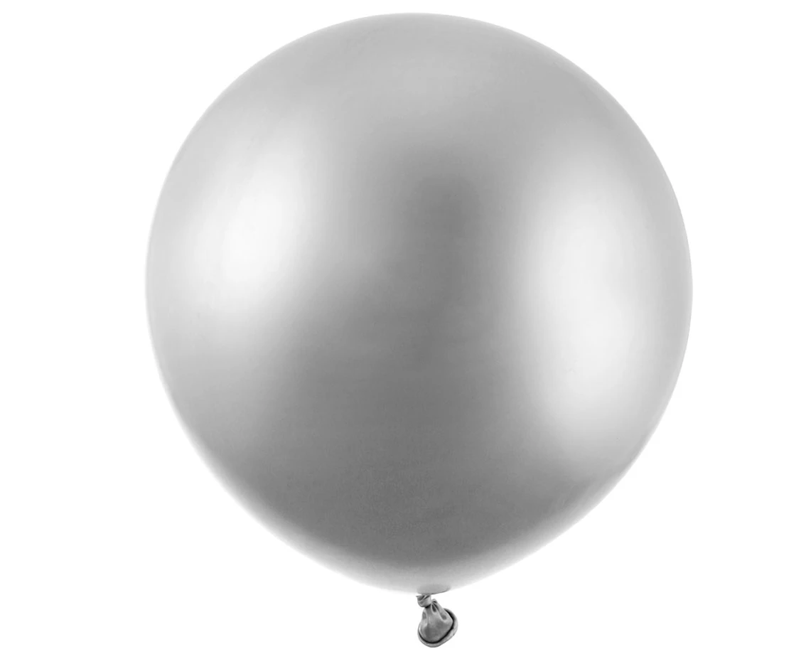 Balony B&C 24", platyna srebrne, 1szt.