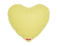 Balon Ibrex Hel, serce 14", Pastel Yellow, 5 szt.