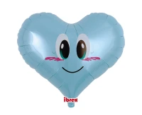 Balon Ibrex Hel, serce Jelly 14", Smile Angel PL Blue, packed