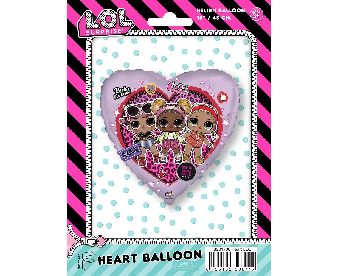 Balon foliowy 18" FX - LOL: Rock, pakowany KK