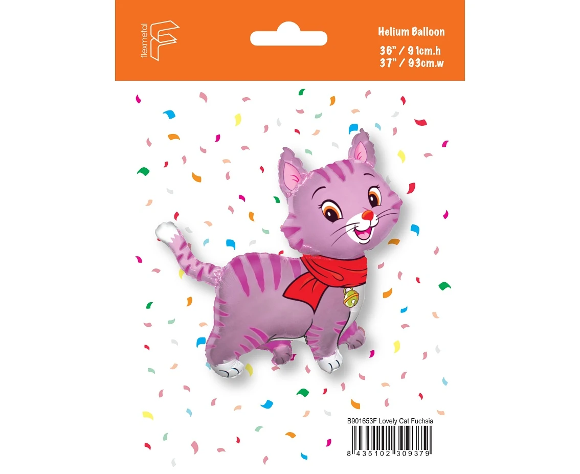 Balon foliowy 24" FX - "Piękny Kotek różowy", pakowany KK