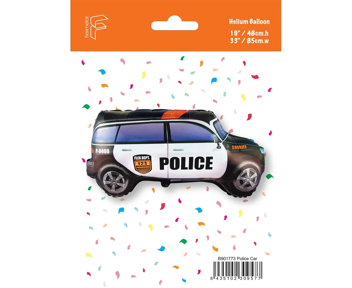 Balon foliowy 24" FX - Police Car (opak. papierowe), pakowany KK
