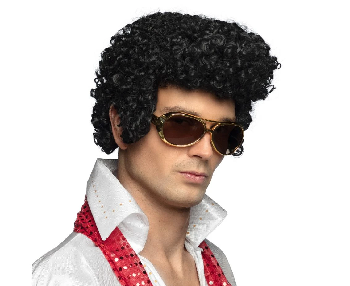 Peruka "Elvis", czarna