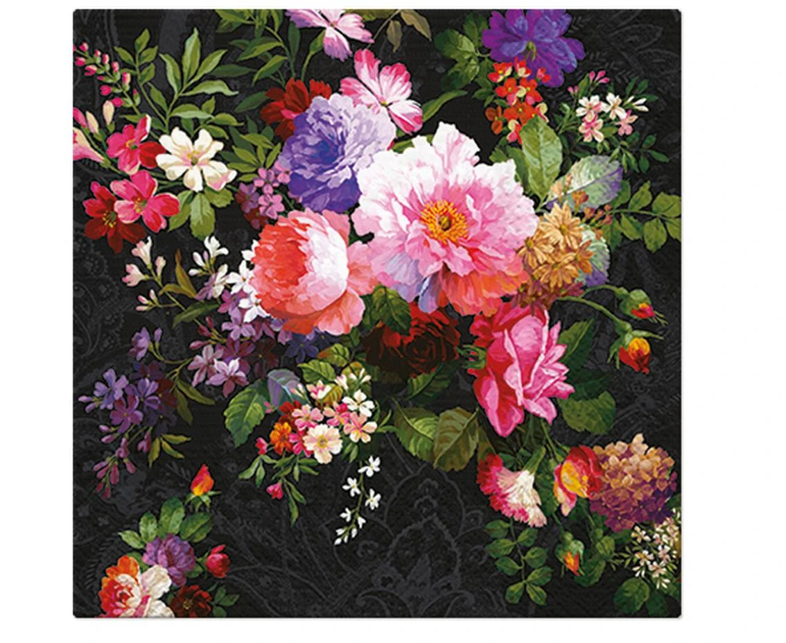 Serwetki wzorzyste Roses on Velvet 33x33 cm / 20 szt.