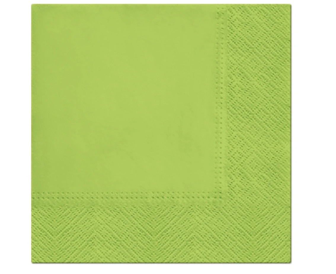 Serwetki gładkie jednokolorowe Anise Green 33x33 cm / 20 szt.