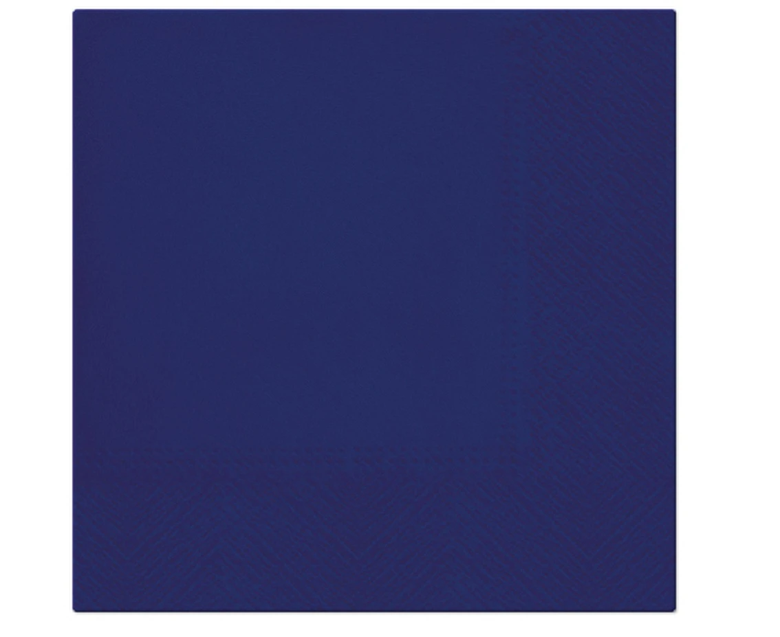 Serwetki gładkie jednokolorowe Navy Blue 33x33 cm / 20 szt.