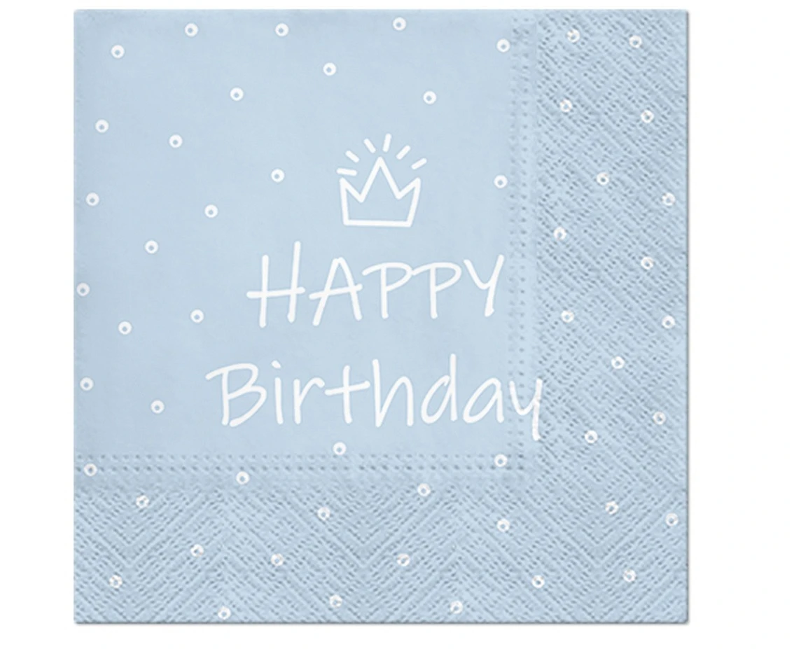 Serwetki wzorzyste Special Day (light blue) 33x33 cm / 20 szt.