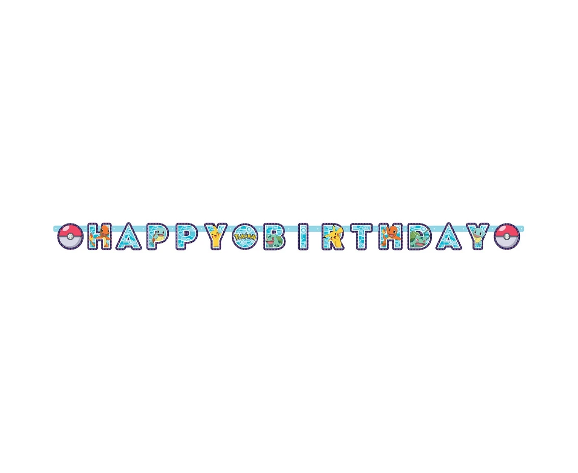 Girlanda papierowa Happy Birthday Pokemon 218 x 12 cm KK