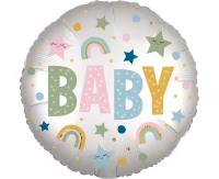 Balon foliowy 18" CIR- Natural Baby S40, zapakowany KK
