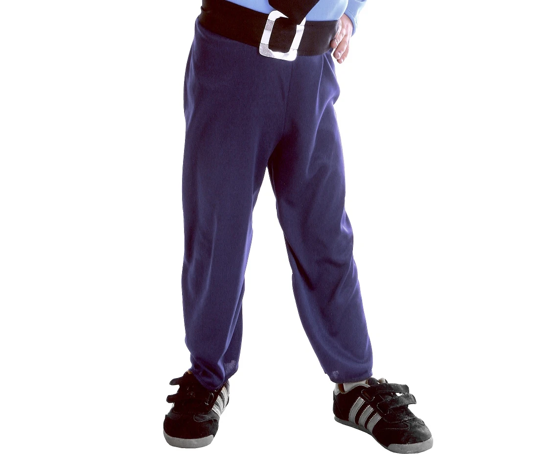 Zestaw dla dzieci Niebieski Policjant (czapka, koszula z krawatem, spodnie, pasek), rozm. 92/104 cm