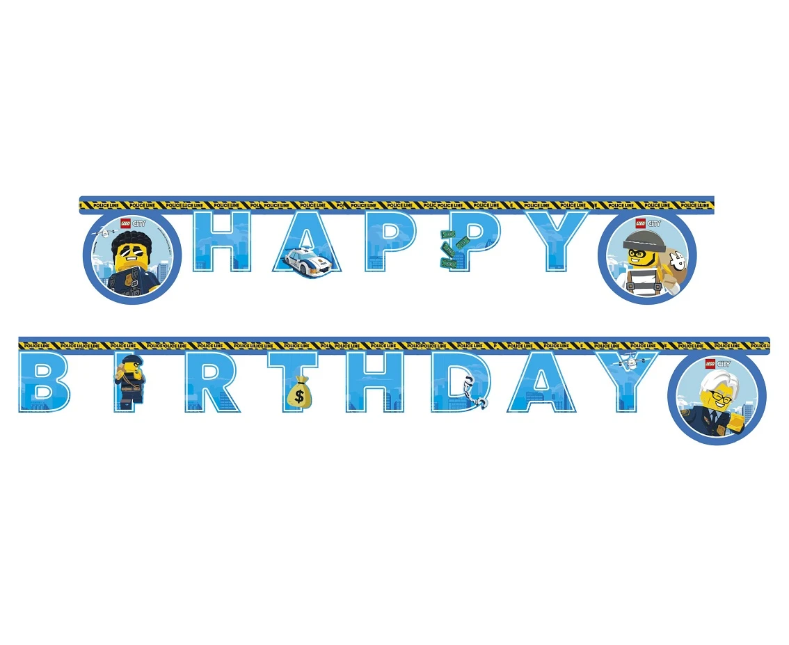 Banner Lego City - Happy birthday KK