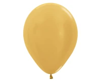 Balony Sempertex 12", (metallic gold) Metaliczne, Złote, 50 szt.