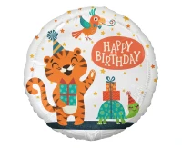 Balon foliowy Tygrysek (Happy Birthday), 18 cali KK