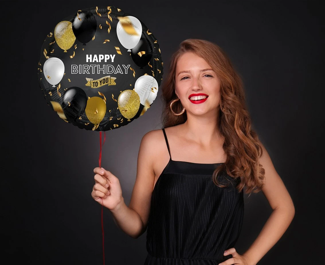 Balon foliowy B&C Happy Birthday To You, 18 cali AA