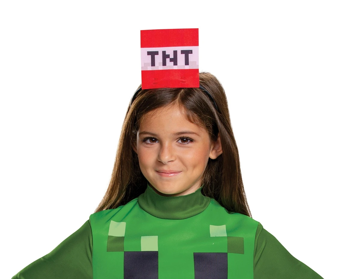 Strój Dziewczynka Creeper Classic - Minecraft (licencja), rozm. M (7-8 lat)