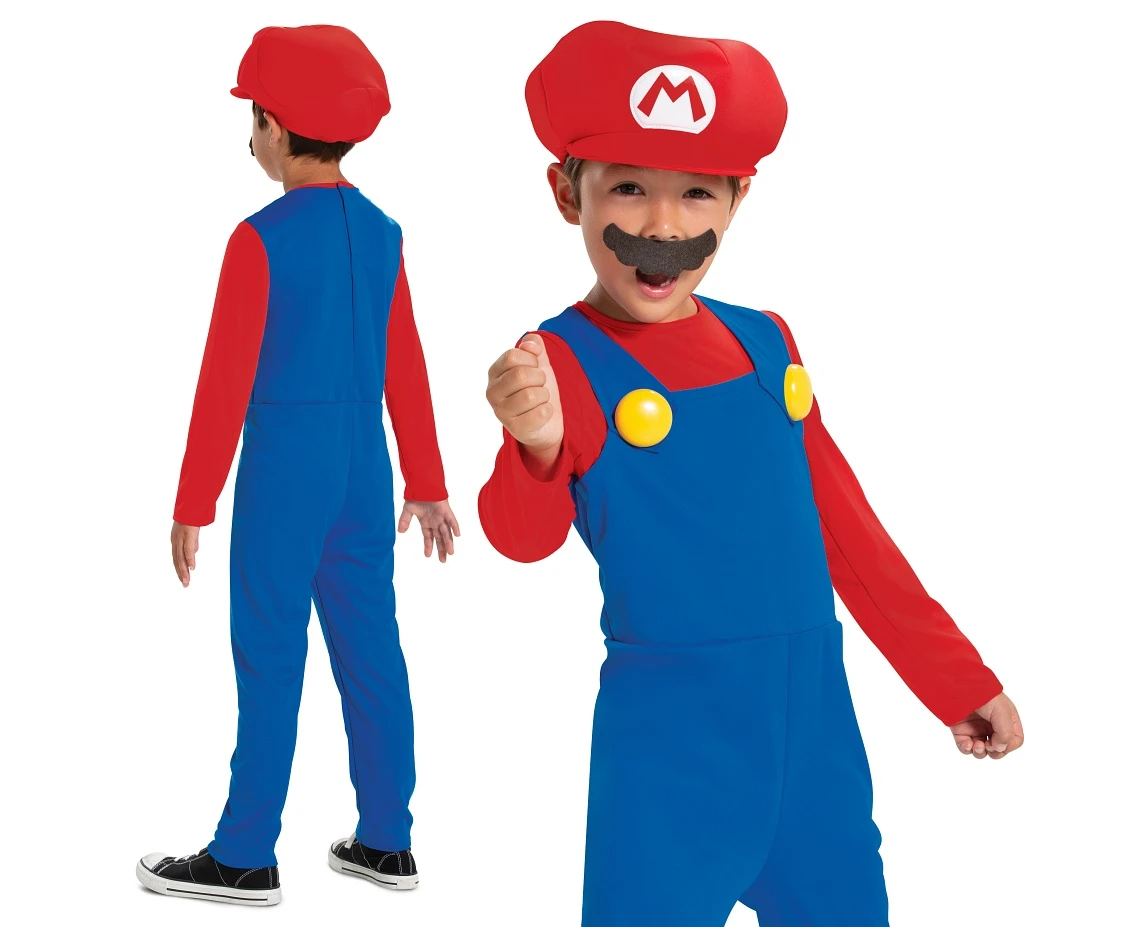 Strój Mario Fancy - Nintendo (licencja), rozm. M (7-8 lat)