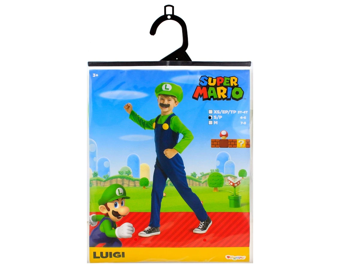 Strój Luigi Fancy - Nintendo (licencja), rozm. S (4-6 lat)