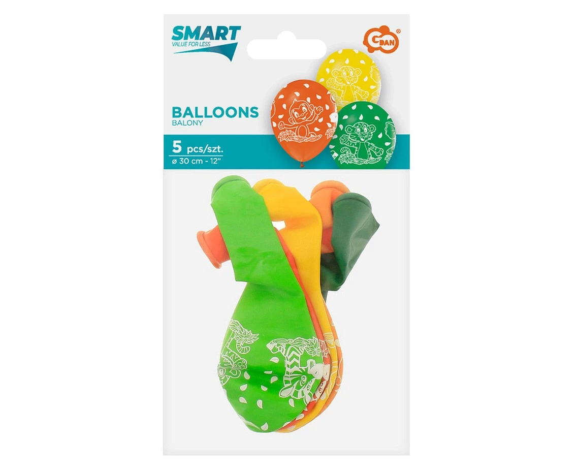 Balony Zwierzęta, 12 cali/ 5 szt.