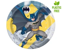 Talerzyki papierowe Batman, 23 cm, 8 szt. (plastic-free) KK