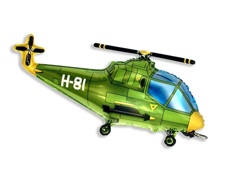 Balon foliowy 24" FX - Helikopter (zielony), niepakowany