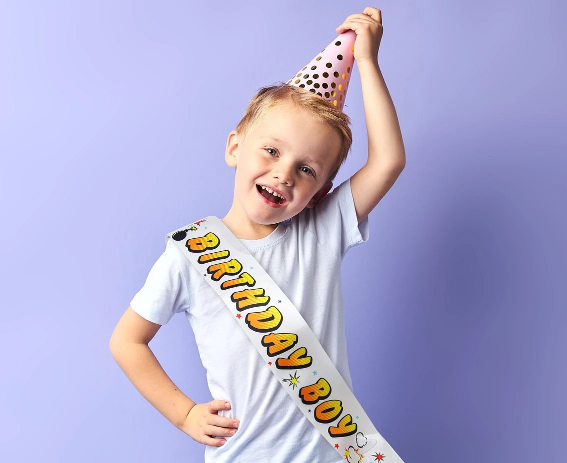 Szarfa urodzinowa Birthday Boy Bohater, rozm. 10 x 150 cm