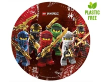 Talerzyki papierowe Lego Ninjago, next generation, 23cm, 8 szt. (plastic-free) (papier FSC), KK