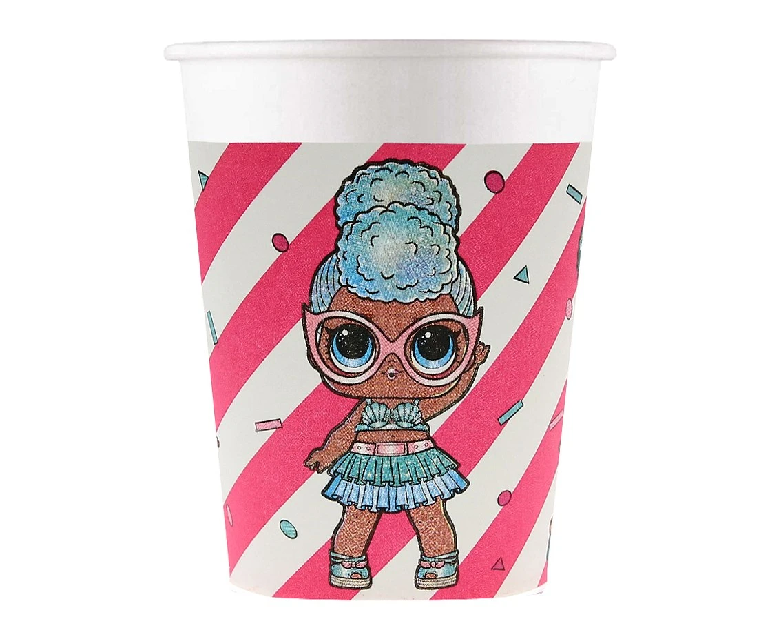 Kubeczki papierowe (WM), LOL Glitterati (MGA), 200ml, 8 szt. (SUP label) (numer do zamówień - 93469)