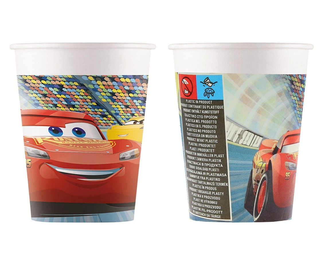 Kubeczki papierowe (WM), Cars 3 (Disney), 200ml, 8 szt. (SUP label) KK
