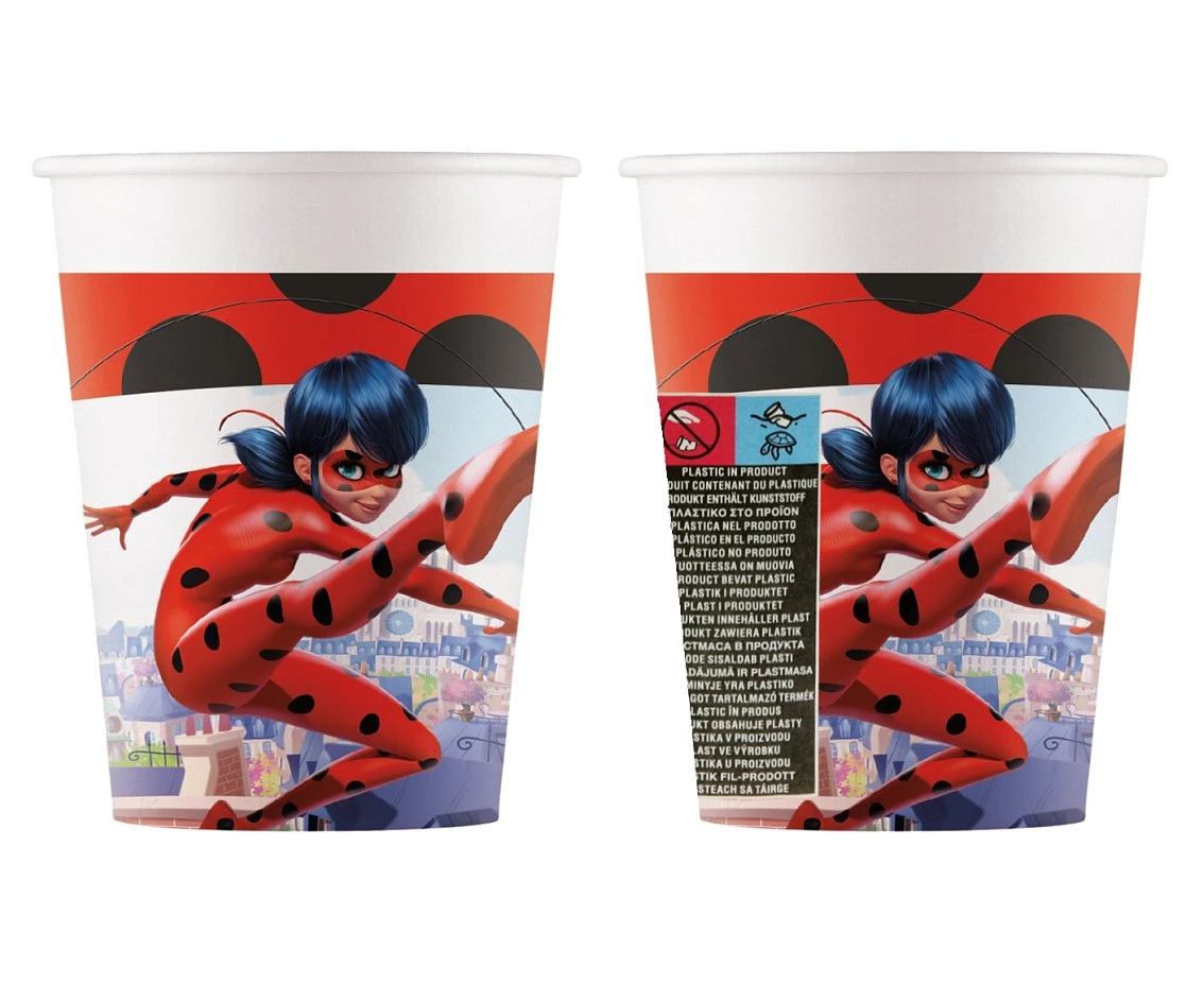 Kubeczki papierowe (WM), Miraculous Ladybug (ZAG), 200ml, 8 szt. FSC
