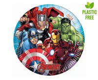 Talerzyki papierowe Mighty Avengers (Marvel), 20 cm, 8 szt. (plastic-free) KK