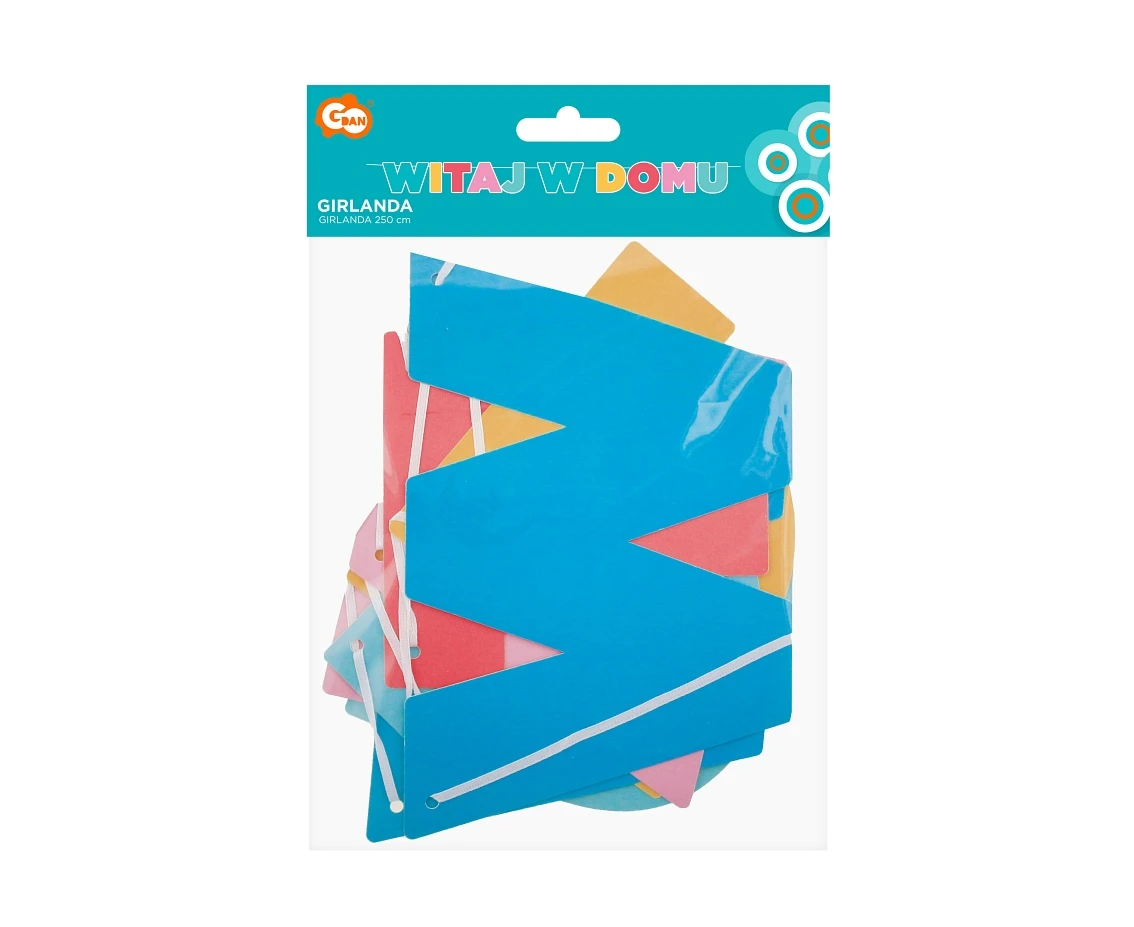 Girlanda papierowa Witaj w domu, 200 cm
