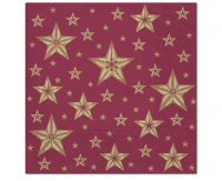 Serwetki papierowe Beautiful Stars dark red 33x33 cm / 20 szt.