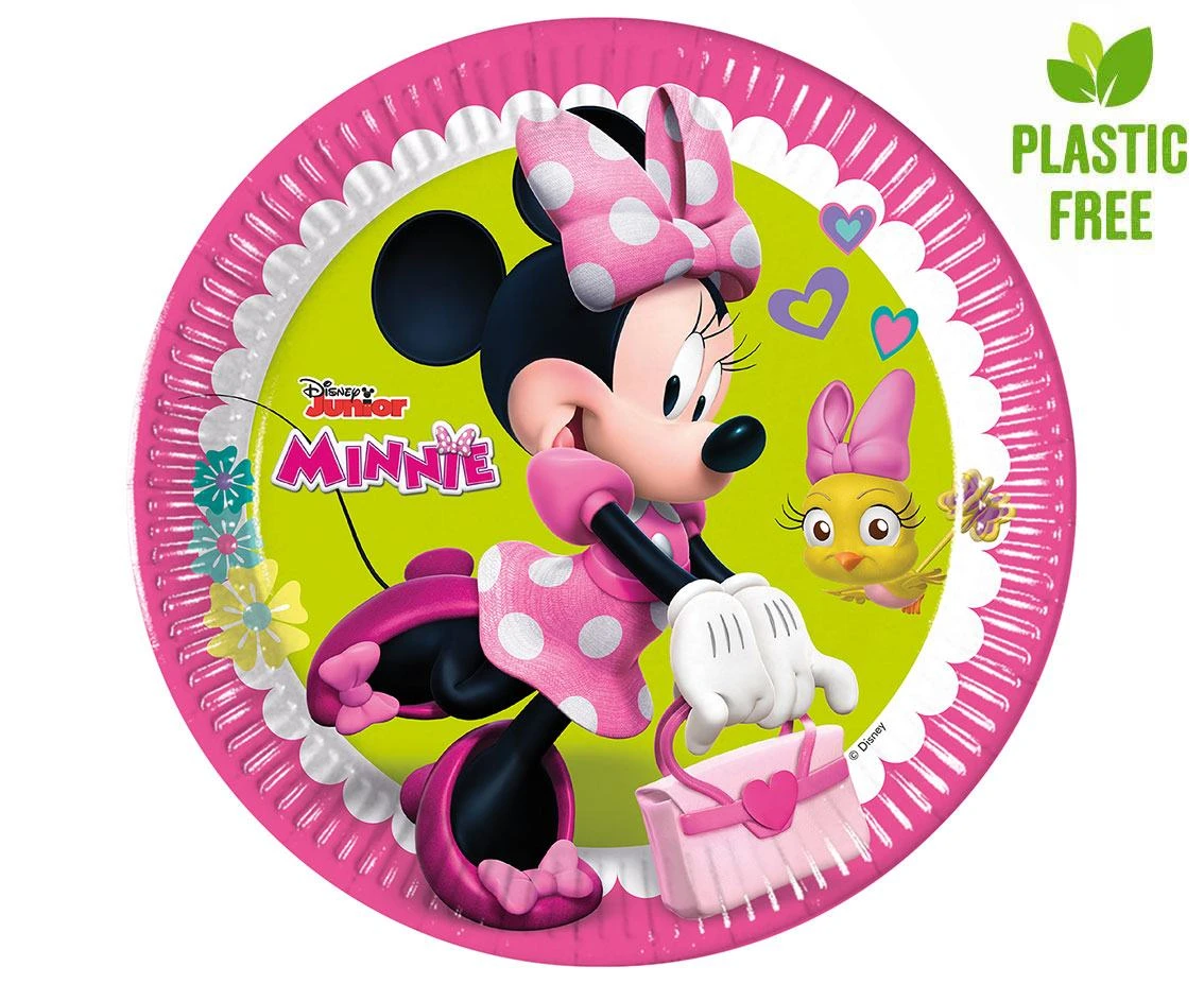 Talerzyki pap. Minnie Happy Helpers, next generation, 23 cm, 8 szt. (plastic-free) KK
