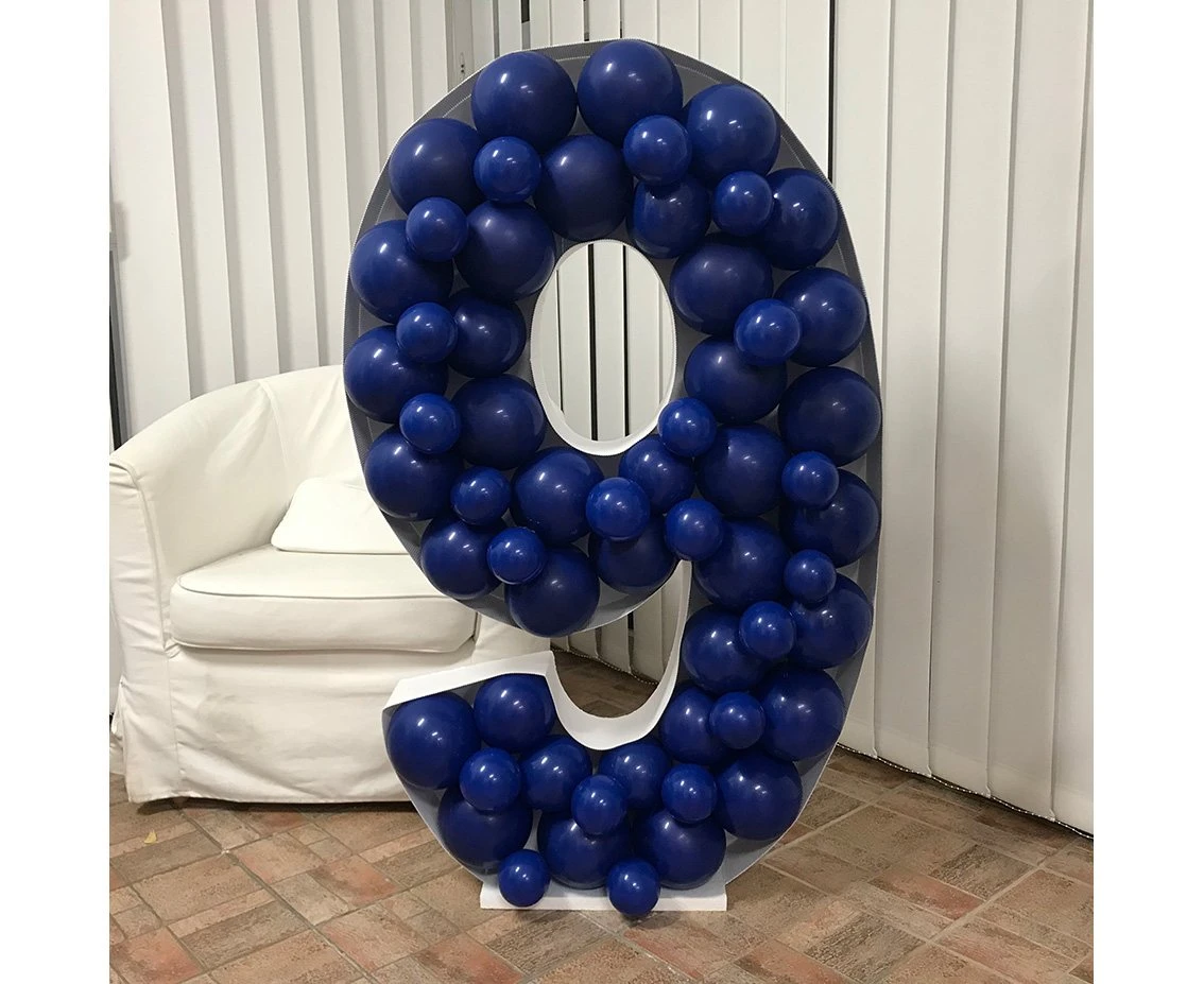 Szablon do wypełniania balonami - cyfra 9 KK