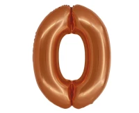 Balon foliowy Smart, Cyfra 0, miedziana, 76 cm KK